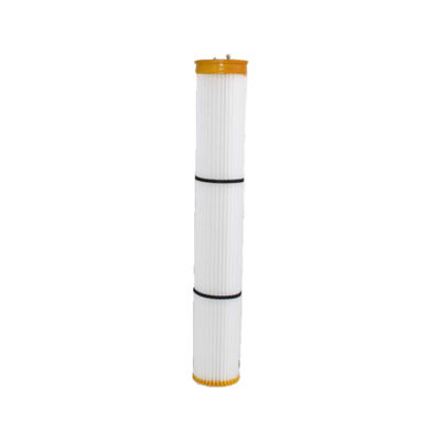 Beyaz Polyester Pileli Çanta Toz Toplayıcı Filtre Kartuşu 20cm-350cm Yükseklik